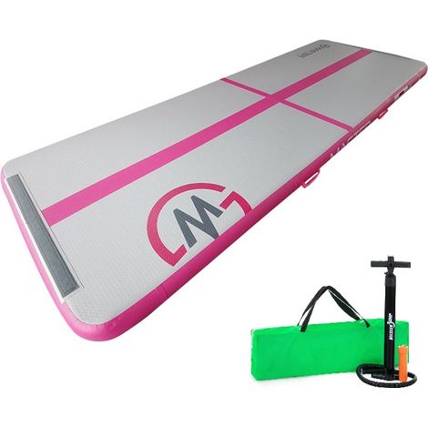 Pista acrobatica Airtrack MASTER 300 x 100 x 10 cm - grigio-rosa