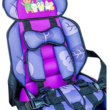 Tragbarer Baby-Autositz, atmungsaktives Sicherheitskissen, Sitzmatratze für Kinder unter 12 Jahren, Blatt- und Bärenmuster. (1/4)