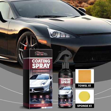 Autoversiegelungsmittel, Autoaufbereitung, Fleckenentfernung, Aufhellung, Lackwachs, Polieren und Pflege – Versiegelungsspray 100 ml + Tuch + Schwamm -- BIEMMEDUE (1/5)