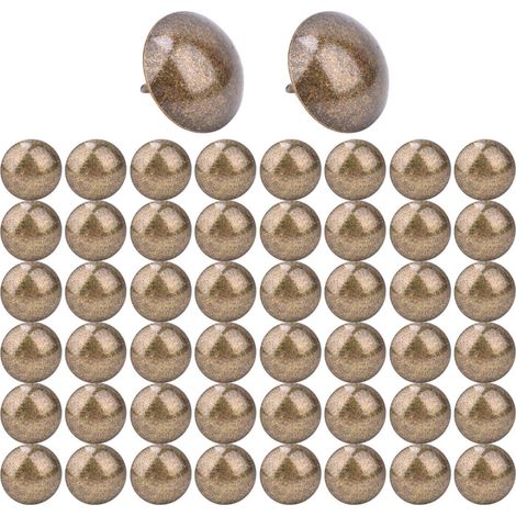 Garniture décorative tête de Clou pour meubles pièces de quincaillerie décoratives à tête Ronde 23  23mm, 50 pièces épaissie Tapisserie d'ameublement punaises Meubles Clous Broches Rivet (1/5)