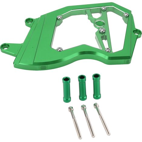 Carter de chaîne avant en alliage d'aluminium CNC, protecteur de chaîne moto, remplacement pour ZX6R 2009-2021, vert, kit de couverture moteur (1/5)