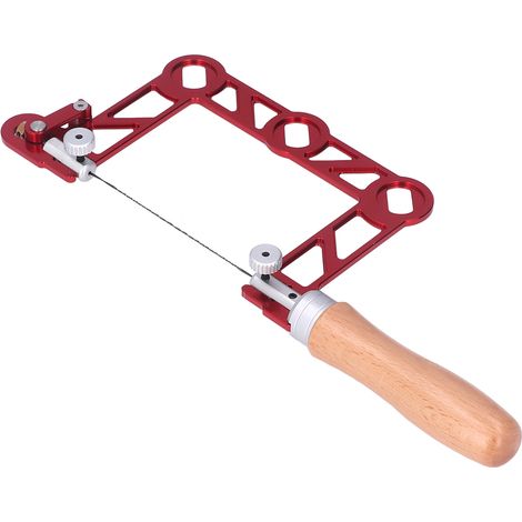 Mini scie à main pour le travail du bois, manche en bois en forme de U, scie à chantourner pour bijoutier et travail des métaux, 7,6 cm (3 pouces) (1/5)