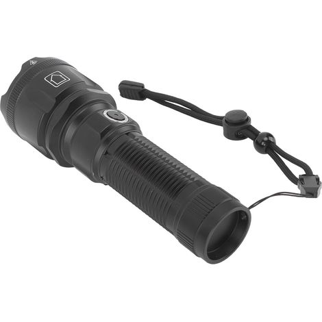 30-Watt-LED-Taschenlampe mit Zoomfunktion, Metallschalter, ultrahell, ideal zum Radfahren, Wandern und Campen. (1/5)