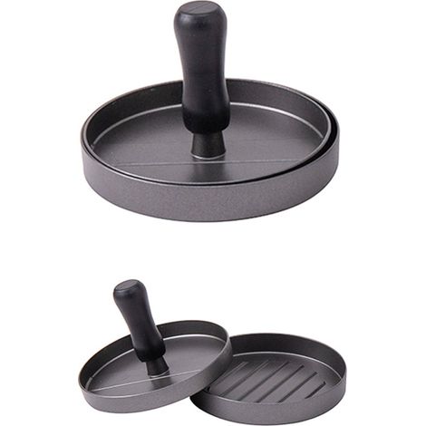 Bardusch-Presse à hamburgers en aluminium - Usage commercial et domestique, outil pour presser les hamburgers, lavable au lave-vaisselle (noir) (1/5)