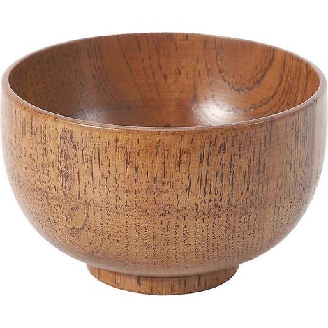 Holzschale für Obstsalat, Reis und Nudeln, Küchenutensil, Lebensmittelbehälter und Geschirr, multifunktionale dekorative Schale. (1/5)