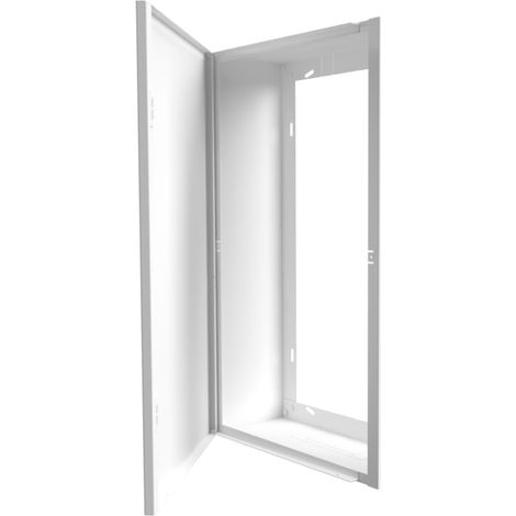 Atole – Coffret électrique nu 13 modules en acier blanc – H. utile 480 mm – Prédécoupes pour goulotte – Installation rapide et facile (1/5)