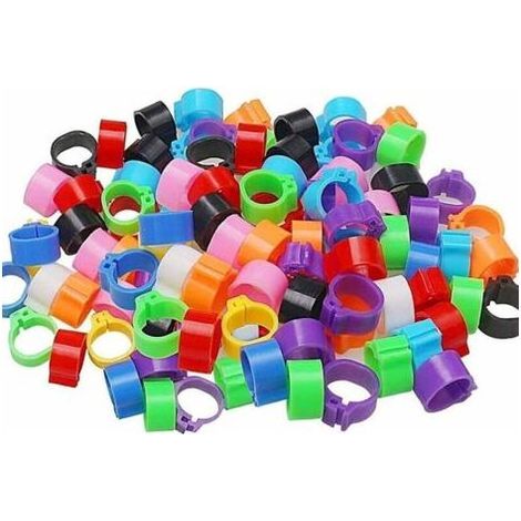 100 Pièces Bague Pour Pied d’Oiseaux Anneau d'Identification En Plastique Pigeon Bague 8mm Anneaux De Pied Pour Oiseaux Pour Marquage Fermes Élevage Depoussins De Caille De Perroquet Oiseaux Volailles (1/5)