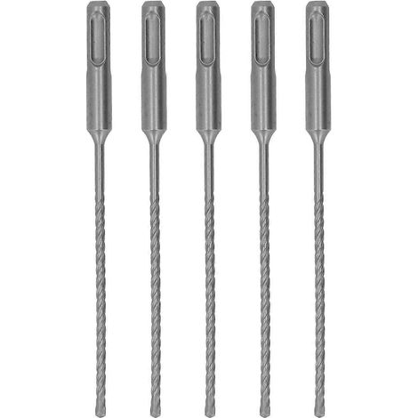 5 Stück Bohrhammerbohrer, 160 mm Länge, 2 Schneiden, selbstzentrierend, Hartmetallspitze, Schlagbohrer für
