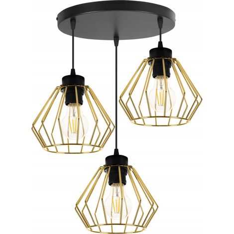 DECKENLAMPE HÄNGELAMPE KRONLEUCHTER GOLD LOFT DRUCIAK (1/5)