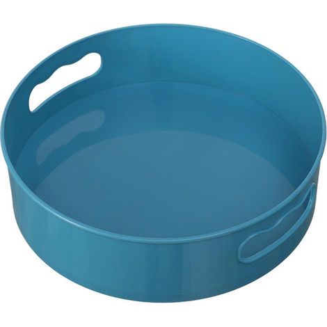 Organisateur à épices rotatif antidérapant, bleu, étagère de rangement de cuisine, multifonctionnel (1/4)