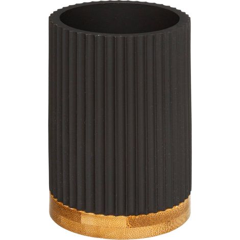 Vaso porta spazzolini modern color nero  - 5five