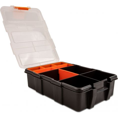 Delock Caja de clasificación con 11 compartimentos 220 x 155 x 60 mm naranja / negro