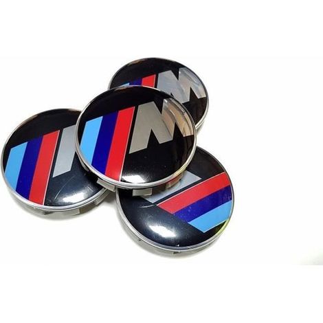 4x Logo Jante BMW M Sport 68mm Cache Moyeu Centre De Roue Emblème (1/4)