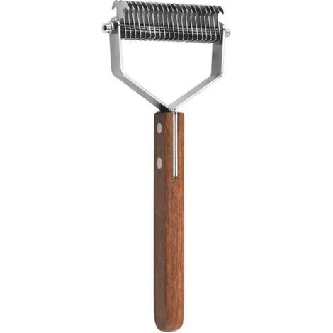 Cepillo para perros y gatos, peine para el cuidado de mascotas, rastrillo desenredante que reduce significativamente la caída del pelo. (1/5)