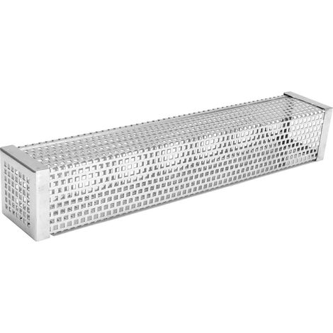 Tube à fumée carré en acier inoxydable pour barbecue et gril à charbon, accessoire de fumage 30 cm (12 pouces) (1/5)