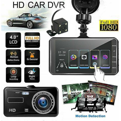 4-Zoll-Dashcam mit zwei HD-1080p-Kameras vorne und hinten sowie Nachtsichtfunktion (1/5)