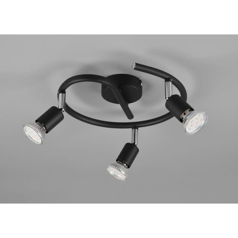 Trio lighting paris girandola spotlight bulbs excluded 3 lights gu10 connection matt black r80913932