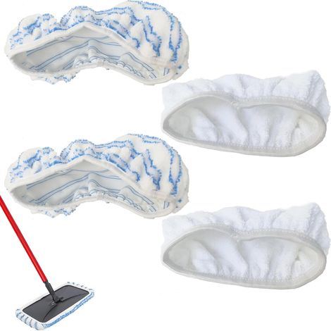 Convient aux lingettes de rechange pour balai plat Swiffer (lot de 4) et à la tête de balai Swiffer Keepow. (1/5)