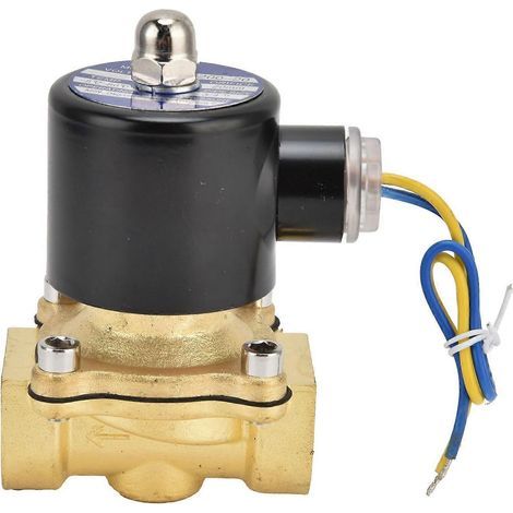 Magnetventil aus Messing, 2W-200-20, Baugröße G3/4 Zoll, normalerweise geschlossen, für Wasser, Luft, Gas, 12 V Gleichstrom (1/4)