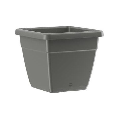 Poétic – Pot carré MY CITY GARDEN – Granit (gris foncé), 34 x 34 x 30 cm, polypropylène (1/2)