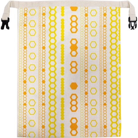 Sac à pain en cire d'abeille avec fermeture éclair - Réutilisable pour pain au levain fait maison - Tissu naturel (Lot de 1)