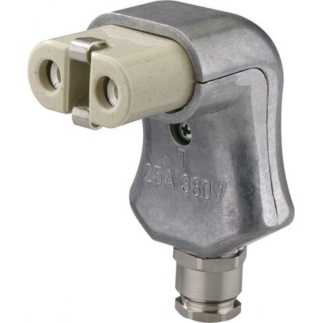 Kalthoff 840014 Warmgeräte-Steckverbinder 344 Buchse, gewinkelt Gesamtpolzahl: 2 + PE 16 A Aluminium