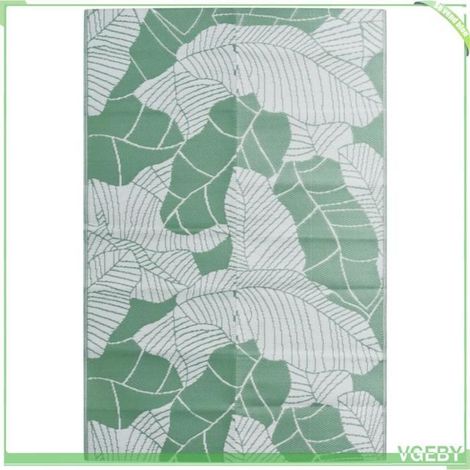 Tapis d'extérieur - FAFEICY - ARAKIL - 120 x 180 cm - Vert - Réversible anti-UV (1/5)