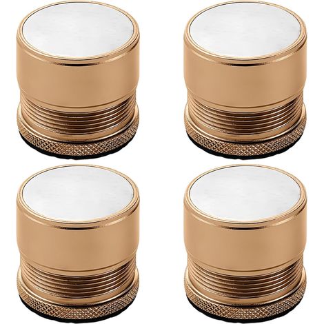 Set mit 4 verstellbaren Möbelfüßen aus Metall, geeignet für Stühle, Tische, Sofas, Schränke und Badezimmermöbel, goldfarben, Höhe 2,7–4 cm, Durchmesser 40 mm (1/5)
