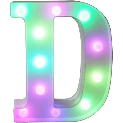 [LCS] Lettres lumineuses LED colorées avec télécommande, initiales lumineuses pour bars et fêtes, décorations pour la maison (1/5)