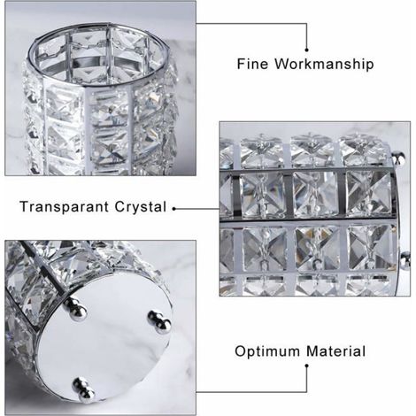 Organisateur maquillage cristal - 1, Pot crayon conteneur bougie rangement pinceau cosmétique - Transparent Aucuneary (1/5)