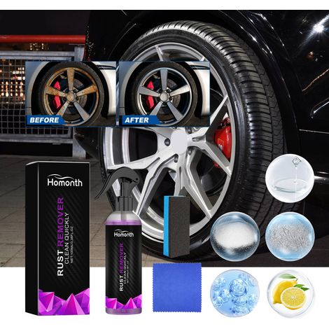 Automotive rust remover, metal parts rust prevention, cleaning, renovation, anti-oxidation, rust conversion agent -- 100ml + cloth + sponge -- BIEMMEDUE (1/5)