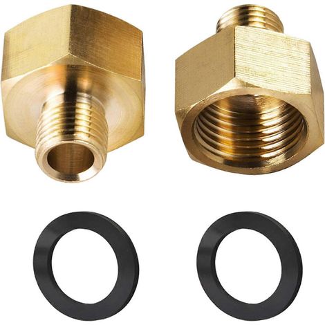 Adaptateur pour tuyau de gaz (paire) : filetage femelle 1/2 pouce x filetage mâle 1/4 pouce pour cuisinière à gaz (1/5)