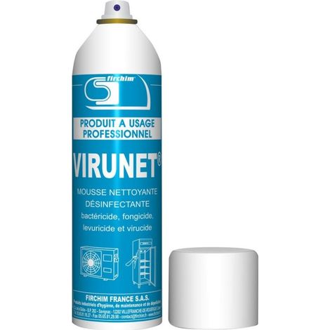 Mousse active désinfectante pour climatiseur et surfaces – Action rapide, sans couler – 500ml – Élimine bactéries et virus – Firchim (1/2)