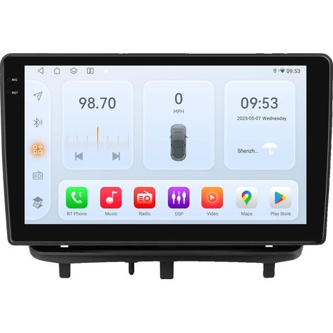 Lettore multimediale per auto, compatibile con smartphone, sistema di navigazione, compatibile con Opel Corsa D 2007-2012, QS6 (8 core 6 GB 64 GB) (1/2)