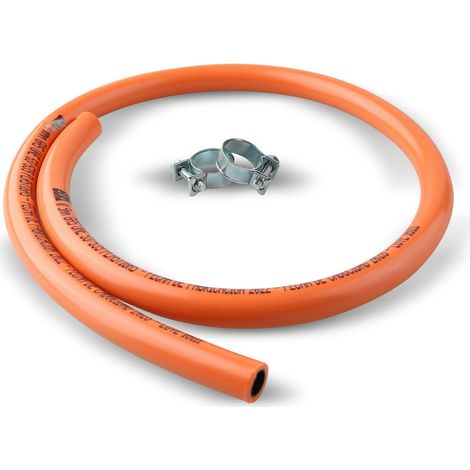 KIT MANGUERA BUTANO BICAPA YREGAS 0,8M + 2 ABRAZADERAS