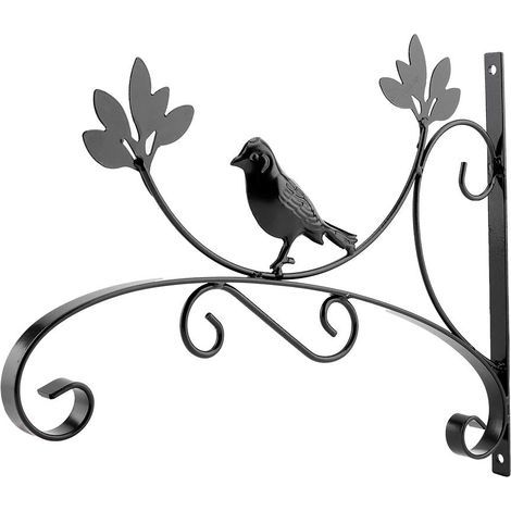 Support suspension murale – crochets fer – cintre plante pot fleur
