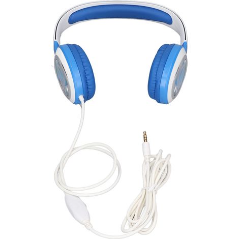 Casque filaire enfants bleu - casque anti-bruit multifonction limiteur de volume dessin animé (1/5)