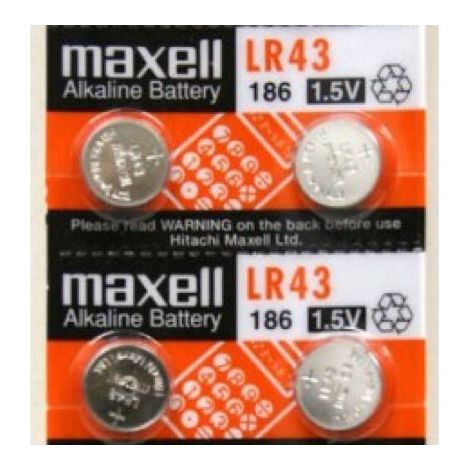 .4 piles Maxell LR43 AG12.