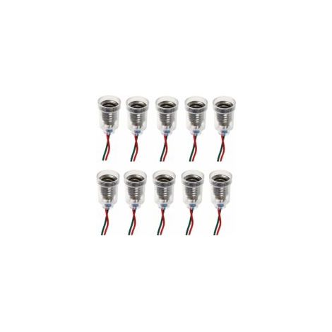 Lampadine LED E10, attacco a vite, piccole lampadine a candela, portalampada piccolo, base portalampada con filo, presa per esperimenti domestici, test di circuiti elettrici, accessori per l'illuminaz (1/4)