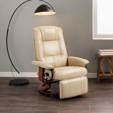 Fauteuil relax coloris cream blanc en foam 78 x 87 x 100 cm (1/5)