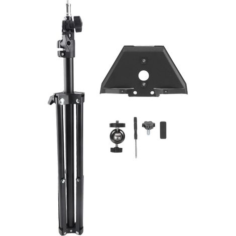 Ortviai Support de Tripod pour Antenne Satellite Rectangulaire avec Adaptateur pour Toiture, Camping, RV - Kit de Montage en Aluminium