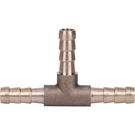 Raccord de tuyau à 3 voies, pièce en T en laiton Connecteur de raccord de tuyau de carburant à 3 voies pour tuyau de gaz d'huile à air comprimé(6mm) (1/5)