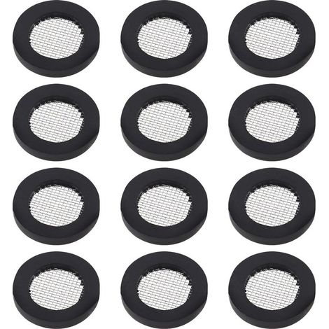 20 Pièces Joint Torique Joint Pomme de Douche Filet Filtre en Acier Inoxydable Joint Rondelle en Caoutchouc avec pour 1/2 Pouces Têtes de Douche (1/5)