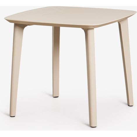 SKLUM Quadratischer Gartentisch 85x85 cm aus Polypropylen Scand Beige Tapioca                                  