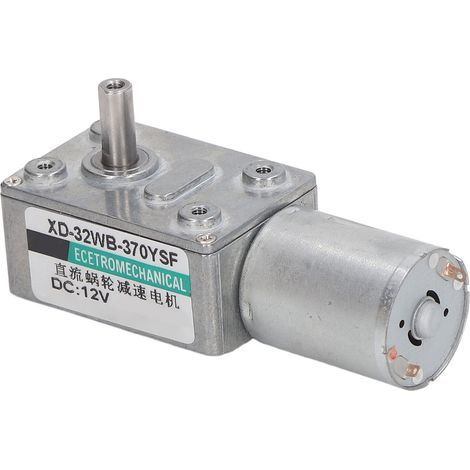 Gleichstrom-Getriebemotor CW CCW Selbsthemmende Drehzahlregelung Mikroturbinen-Schneckengetriebemotor 12V 150RPM (1/5)
