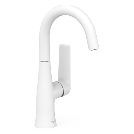Mitigeur avec manette latérale pour lavabo Loft Blanc mat - TRES 22244701BM