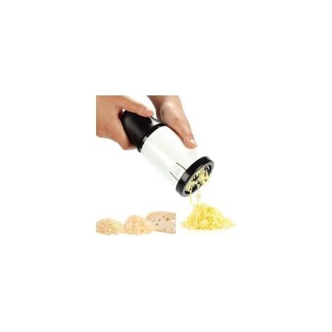 Moulin à fromage manuel avec 2 lames interchangeables en acier inoxydable, râpe à fromage, trancheuse à fromage, outil pour cuisine (1/4)