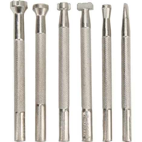 6 Outils de Marquage du Cuir en Acier Inoxydable Résistant à la Rouille, Ensemble d'Emporte-pièces pour Travail du Cuir (1/5)