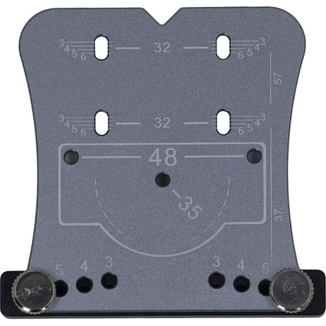 35mm Hinge Hole Jig Aluminum Alloy Drilling Guide Template Woodworking Punching Locator for Cabinet Door Silver (1/5)