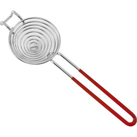 Séparateur de jaune d'œuf en acier inoxydable, ustensile de cuisine, séparateur de blanc d'œuf - rouge (1/5)
